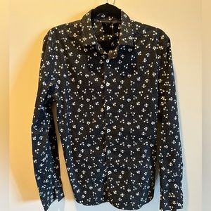 Men’s black patterned floral button down shirt from ASOS